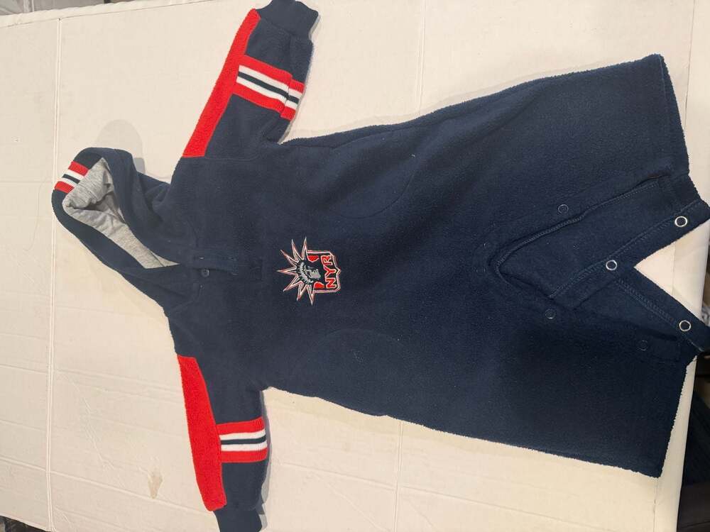 Adidas New York Rangers Coolest Kids Baby Fleece Hooded Romper 3-6 Months